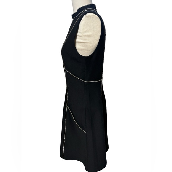 Warehouse Little Black Dress With Rhinestone size Small US 6 has front pockets! - Picture 5 of 8
